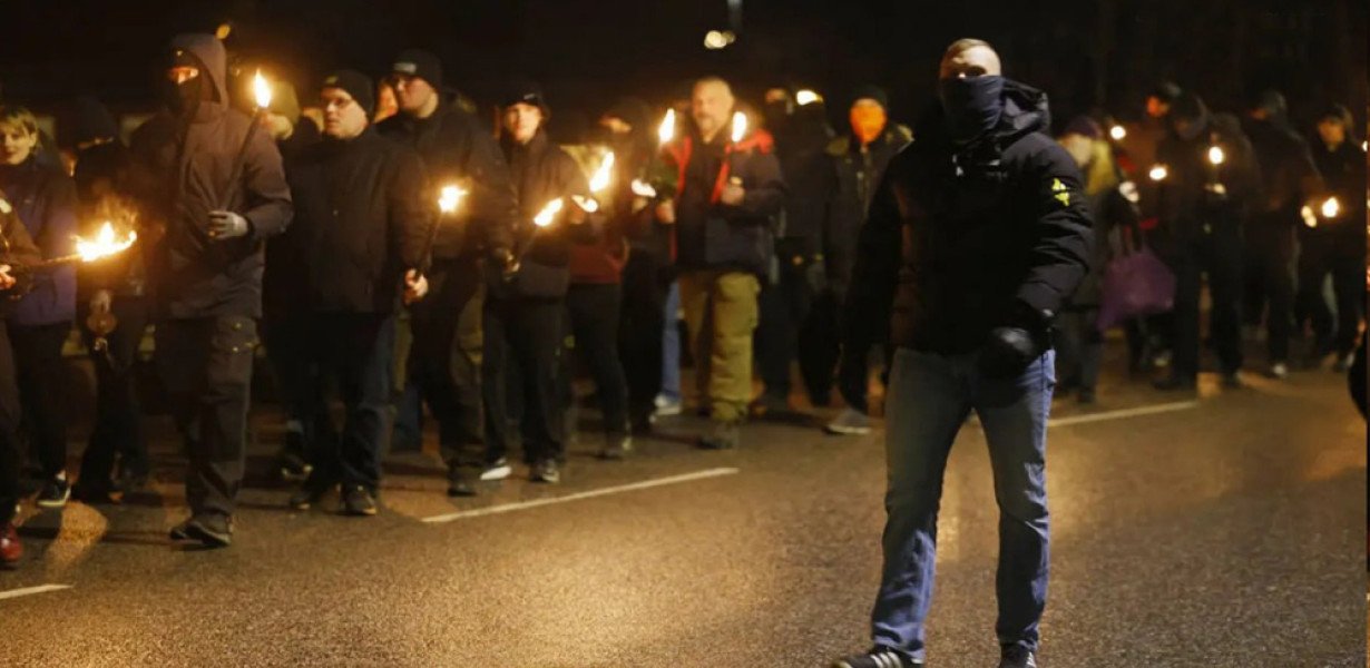 Svéd nemzetiszocialisták újjáélesztették a salemi menetet Daniel Wredström emlékére